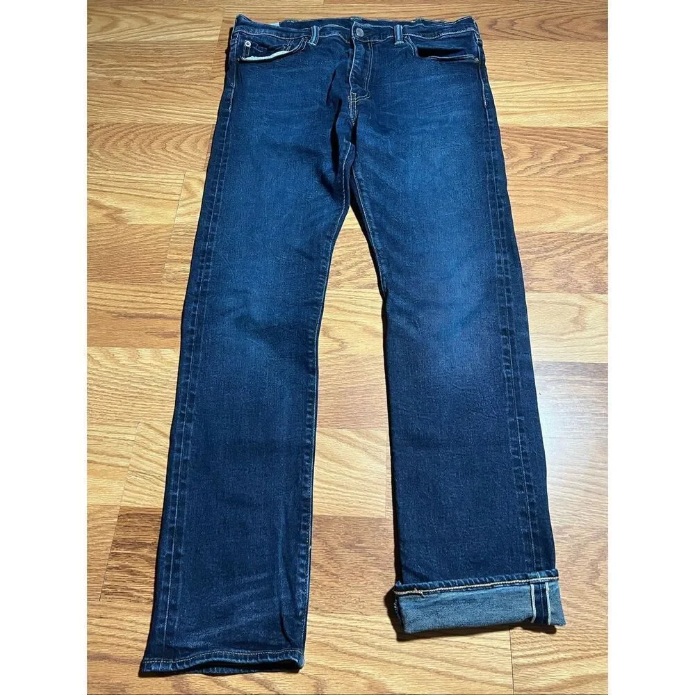Levi’s Men’s 511 Slim Stretch Selvedge Jeans 38x32 (Actual 34x30)